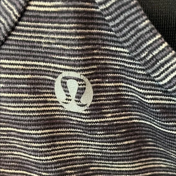 lululemon athletica Power Y Womens 6 Black & Grey Top Yoga Activewear - Picture 3 of 8